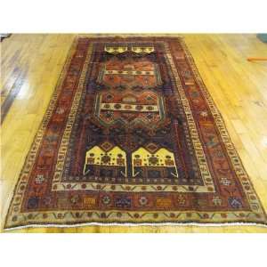   Navy Blue Persian Hand Knotted Wool Sirjan Rug Furniture & Decor