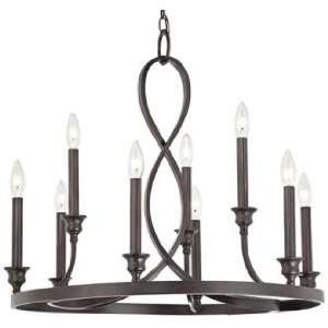  Quoizel Whitfield Black Cherry Two Tier Chandelier