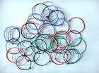 20Pcs Mixed Color Plated Circular Earring Wire 25mm  