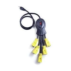   31500 5 Outlet PowerSquid Outlet Multiplier, Black/Yellow Electronics