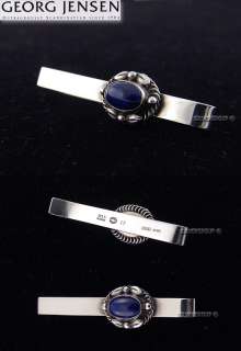 Georg Jensen Silver Tie Clip # 17 with Lapis Lazuli  