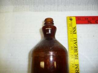 CLOROX BOTTLE VINTAGE GLASS BROWN OLD COLLECTABLE FIND  