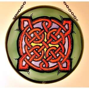 Celtic Taran Cross in Stained Glass
