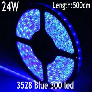 5M 3528 SMD Blue 300 SMD LED Strip Light Waterproof 12V  