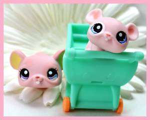 Littlest Pet Shop* PINK MOUSE MOMMY & BABY on shopping  