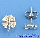   Surgical Steel 4 leaf clover stud earrings  four  luck clovers  