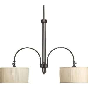   Clayton Transitional Two Light Stem Mount Chandelier with Cream
