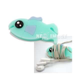  Cute Cartoon earphone/ipod wire cord winder organizer Fish 