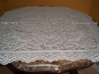 IVORY CREME OFF WHITE SQUARE DOILY TABLECLOTH TABLE CLOTH FLORAL 36 X 