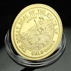  Great Seal of California US Gold plated Coin 646 