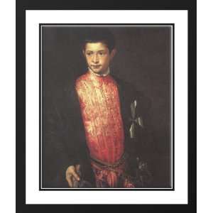  Titian 20x23 Framed and Double Matted Portrait of Ranuccio 