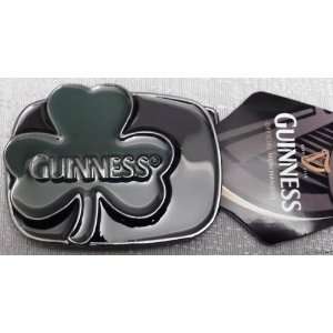    Guinness Clover Leaf Metal Enamel BELT BUCKLE 