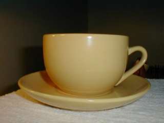 JUMBO Coffee CUP & SAUCER Huge SET~CAPPUCCINO~Soup~SUNFLOWER YELLOW 