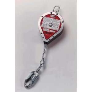   Retracting Lifeline with Tagline and Carabiner, Red