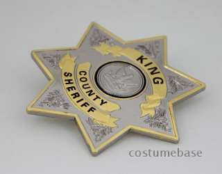 The Walking Dead Sheriffs Uniform Badge Police Halloween Costume 