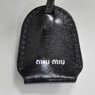 MIU MIU Leather MATELASSE Coffer Tote Bag Purse Black  