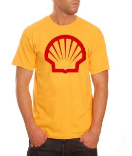 Shell Gas Station Logo Gold / Red T Shirt Cool *NEW*  