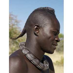  Himba Youth with His Hair Styled in a Long Plait, known as 