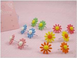 Lot of Color Daisy Flower Summer Fashion Studs Earrings  