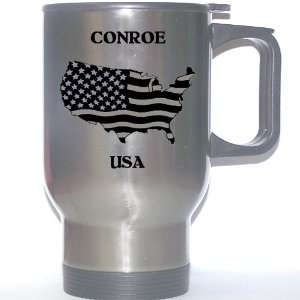  US Flag   Conroe, Texas (TX) Stainless Steel Mug 