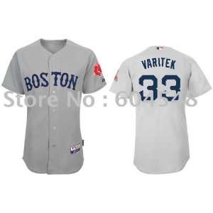 boston red sox #33 varitek grey baseball top quality jersey  