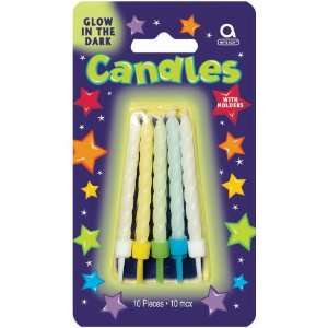  Glow in the Dark Candles Party Supplies (Multi colored 