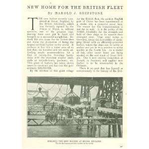  1910 Building New Harbor British Fleet Dover England 