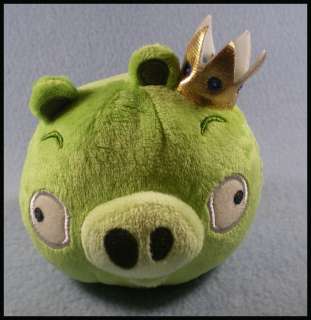 Commonwealth Angry Birds Plush Toy 4 GREEN PIG w/CROWN New  