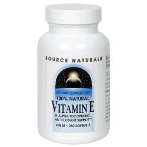  Source Naturals Vitamin E 200IU, 250 Softgels Health 
