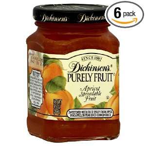 Dickinsons Preserves, Apricot, 9.50 Ounce (Pack of 6)  
