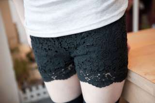 New Sexy lace shorts dress short girls Tiered pants Stretchy shorts 