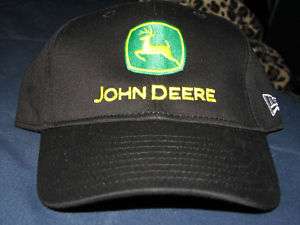 BLACK JOHN DEERE ONE SIZE NEW ERA BALL CAP NEW CONDITIO  