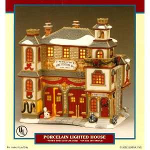  Plymouth Corners Porcelain Lighted Fire Station No. 2 