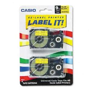  Tape Cassettes for KL Label Makers, 9mm x 26ft, Black on 