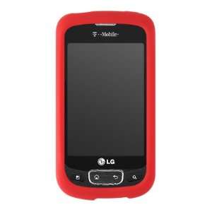  Premium Silicone Skin Case for LG Optimus T / Red Cell 