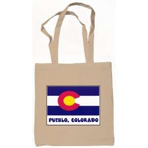 Pueblo Colorado Souvenir Tote Bag Natural