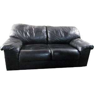  Black Pleather Loveseat From Executive Offices 297587LH 