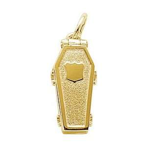  Rembrandt Charms Coffin Charm, Gold Plated Silver Jewelry