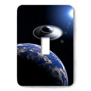 Alien Visitors Decorative Steel Switchplate Cover