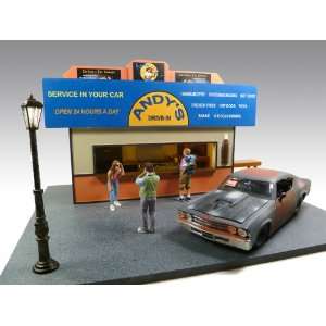  Burger Stand Diorama For 124 Diecast Models With Detailed 