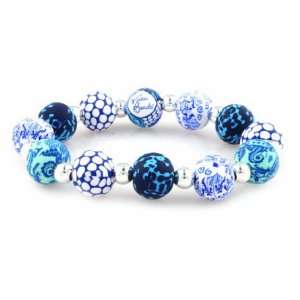   Jewelry Bracelet Silverball 12mm Chunky Something Blue