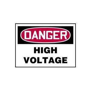  DANGER Labels HIGH VOLTAGE Adhesive Vinyl   5 pack 3 1/2 
