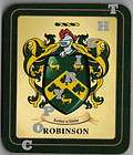   Coat of Arms Coasters   2 Per Set   Family Crest   Corked Wood