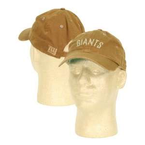 New York Giants Tan Weathered Look Slouch Style Adjustable Hat  