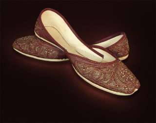 Women Traditional Nagra Khussa Leather summer Shoes  