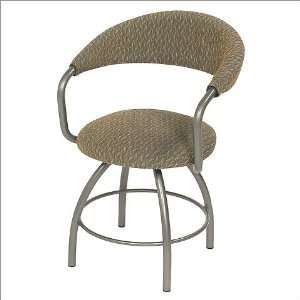   Customizable (51 Fabrics / 11 Finishes) Croissant 18.5 Swivel Chair