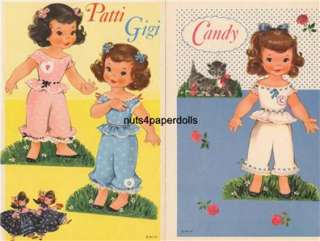 Vintage CANDY & COUSINS PAPER DOLL LASER RPRO FREE SHW2  