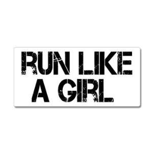  Run Like A Girl   Running Cross Country   Window Bumper 