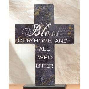  Cross Stand Collectible Bless Our Home Decoration Table 