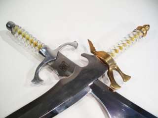 PAIR MYTHICAL SWORD KNIFE BLADE DAGGER COYOTE CUTLERY  